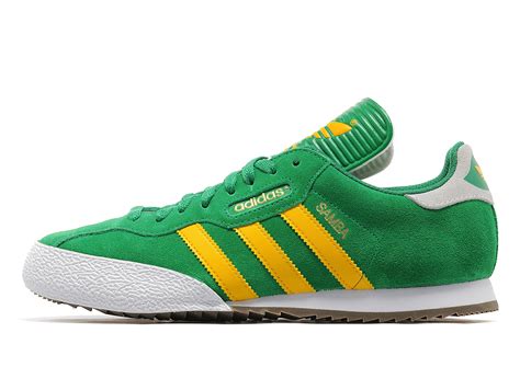 green Adidas Sambas sneakers